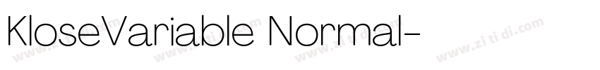 KloseVariable Normal字体转换 KloseVariable Normal字体转换